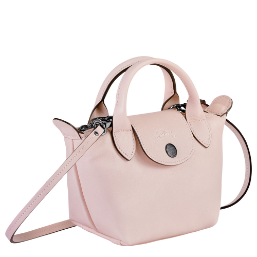 Longchamp Le Pliage Cuir Leather Women's Crossbody Bags Pink | 602-JOXKMZ