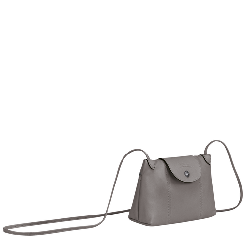 Longchamp Le Pliage Cuir Leather Women's Crossbody Bags Grey | 607-IXYGSK