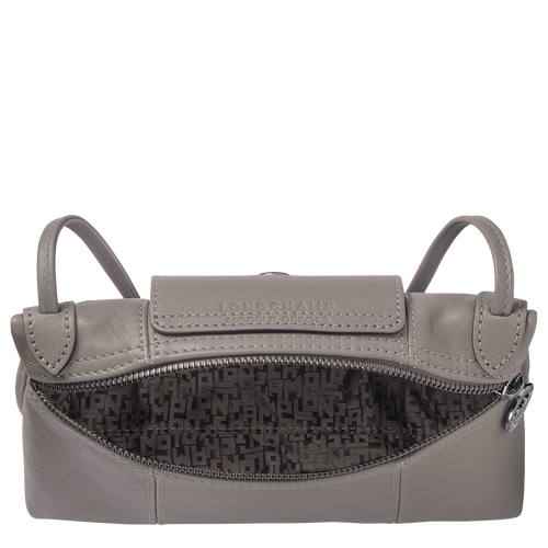 Longchamp Le Pliage Cuir Leather Women's Crossbody Bags Grey | 607-IXYGSK