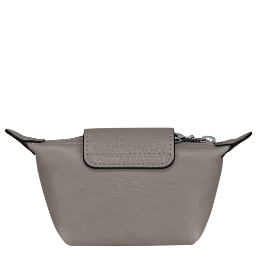 Longchamp Le Pliage Cuir Leather Women's Coin Purses Grey | 618-RMYGVA