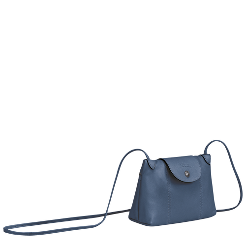 Longchamp Le Pliage Cuir Leather Women's Crossbody Bags Blue | 632-VQOEZC