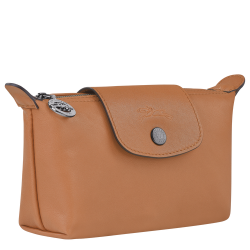 Longchamp Le Pliage Cuir Leather Women's Pouches Beige | 645-TPEKFX