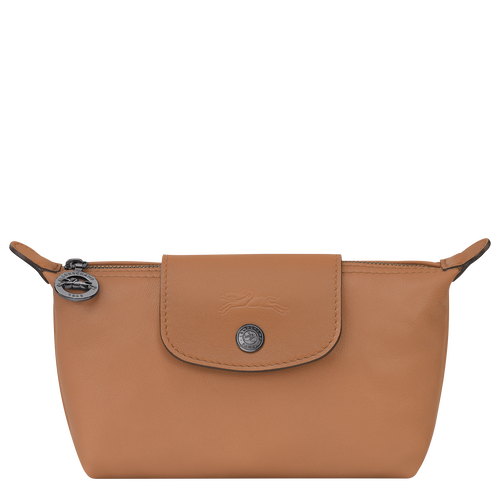 Longchamp Le Pliage Cuir Leather Women\'s Pouches Beige | 645-TPEKFX