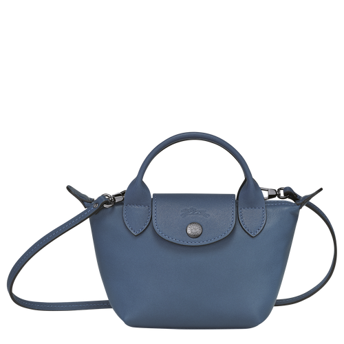 Longchamp Le Pliage Cuir Leather Women\'s Crossbody Bags Blue | 670-TJZQHW