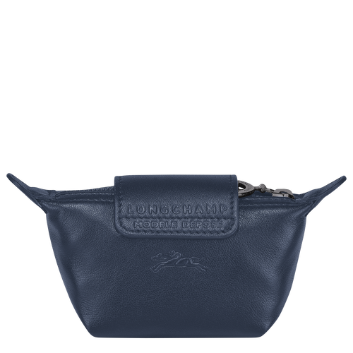 Longchamp Le Pliage Cuir Leather Women's Coin Purses Blue | 951-ROPSVU