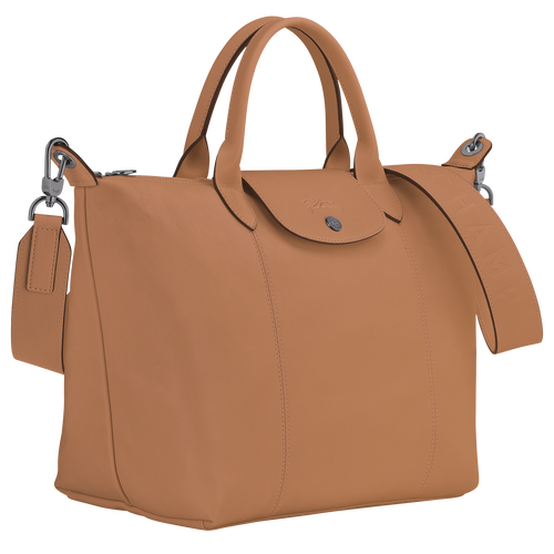 Longchamp Le Pliage Cuir M Leather Men's Handbag Beige | 021-XEPYFM