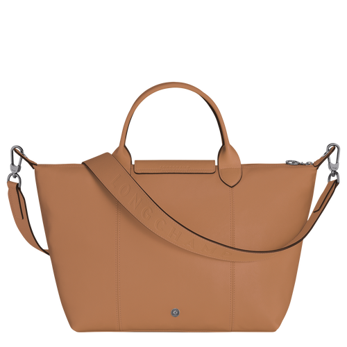 Longchamp Le Pliage Cuir M Leather Men's Handbag Beige | 021-XEPYFM