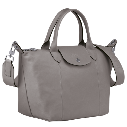 Longchamp Le Pliage Cuir S Leather Women's Top-handle Bags Grey | 279-ENBYCS