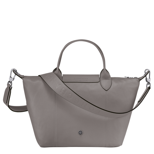 Longchamp Le Pliage Cuir S Leather Women's Top-handle Bags Grey | 279-ENBYCS