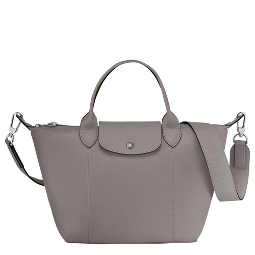 Longchamp Le Pliage Cuir S Leather Women\'s Top-handle Bags Grey | 279-ENBYCS