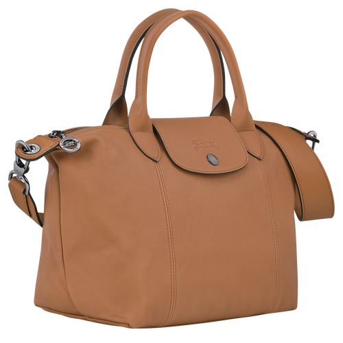 Longchamp Le Pliage Cuir S Leather Women's Top-handle Bags Beige | 748-OFKBRX