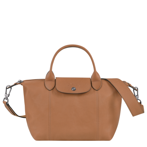 Longchamp Le Pliage Cuir S Leather Women\'s Top-handle Bags Beige | 748-OFKBRX