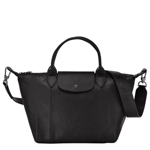 Longchamp Le Pliage Cuir S Leather Women\'s Top-handle Bags Black | 769-CXJGVU