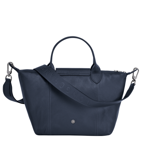 Longchamp Le Pliage Cuir S Leather Women's Top-handle Bags Blue | 850-RXJSMD