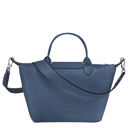 Longchamp Le Pliage Cuir S Leather Women's Top-handle Bags Blue | 953-DECRUB