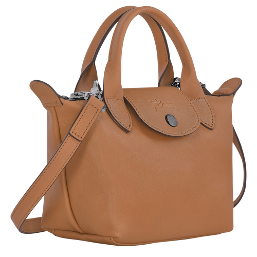 Longchamp Le Pliage Cuir XS Leather Women's Top-handle Bags Beige | 146-IORCJQ