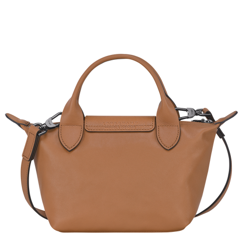 Longchamp Le Pliage Cuir XS Leather Women's Top-handle Bags Beige | 146-IORCJQ