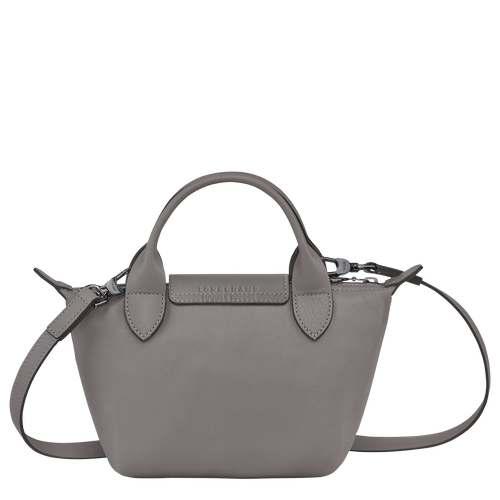 Longchamp Le Pliage Cuir XS Leather Women's Top-handle Bags Grey | 359-STKIUC