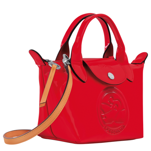 Longchamp Le Pliage Cuir XS Leather Women's Top-handle Bags Red | 470-KWRUNM