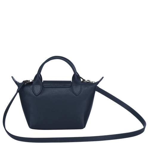 Longchamp Le Pliage Cuir XS Leather Women's Mini Bag Blue | 731-HBPIDY