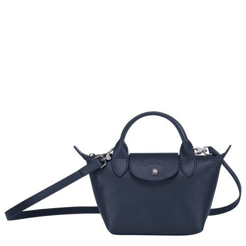 Longchamp Le Pliage Cuir XS Leather Women\'s Mini Bag Blue | 731-HBPIDY