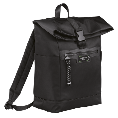 Longchamp Le Pliage Energy Canvas, Recycled canvas Men's Backpacks Black | 215-CQUSJT