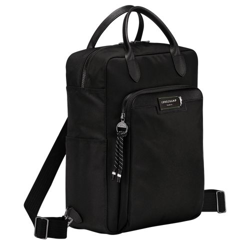 Longchamp Le Pliage Energy Canvas, Recycled canvas Men's Backpacks Black | 971-UTIQVG