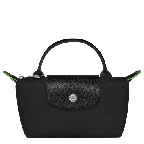 Longchamp Le Pliage Green Canvas, Recycled canvas Women\'s Pouches Black | 146-VBKQUR