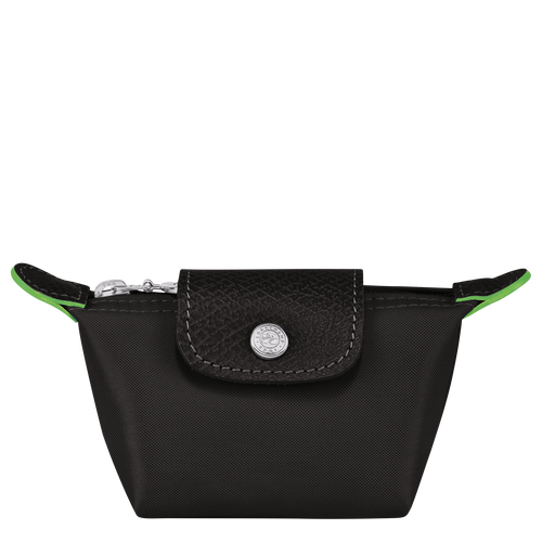 Longchamp Le Pliage Green Canvas, Recycled canvas Women\'s Coin Purses Black | 637-TWMEZC