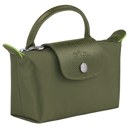 Longchamp Le Pliage Green Canvas, Recycled canvas Women's Pouches Green | 673-TCEOYR