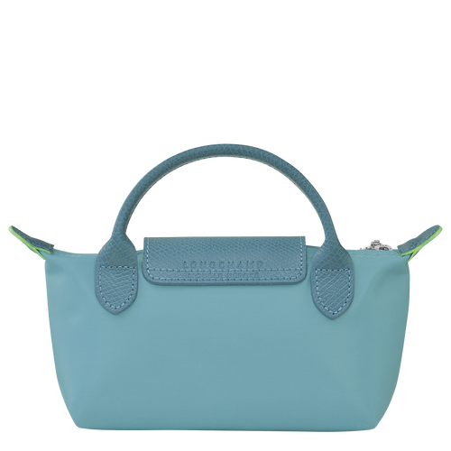 Longchamp Le Pliage Green Canvas, Recycled canvas Women's Pouches Blue | 793-DUWGTL