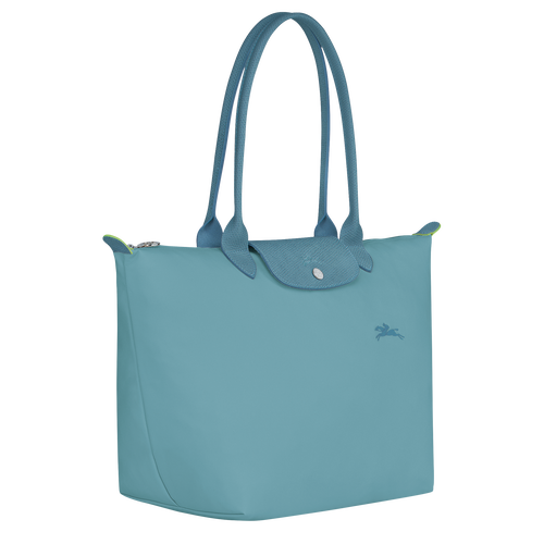 Longchamp Le Pliage Green L Canvas, Recycled canvas Women's Shoulder Bags Blue | 041-ICFGRB