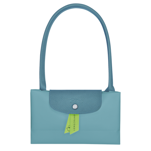 Longchamp Le Pliage Green L Canvas, Recycled canvas Women's Shoulder Bags Blue | 041-ICFGRB