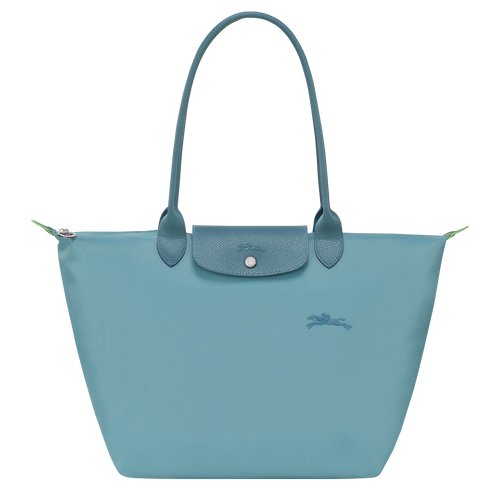 Longchamp Le Pliage Green L Canvas, Recycled canvas Women\'s Shoulder Bags Blue | 041-ICFGRB