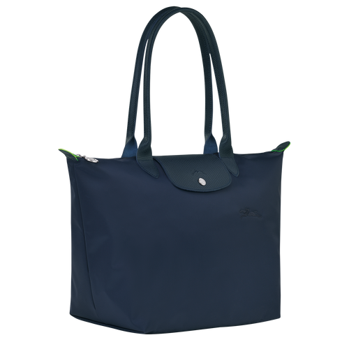 Longchamp Le Pliage Green L Canvas, Recycled canvas Women's Shoulder Bags Blue | 425-BXEKJR