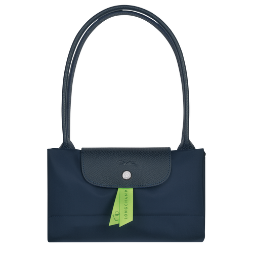 Longchamp Le Pliage Green L Canvas, Recycled canvas Women's Shoulder Bags Blue | 425-BXEKJR