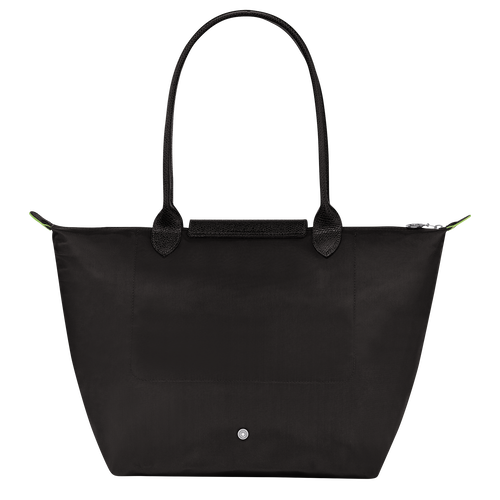 Longchamp Le Pliage Green L Canvas, Recycled canvas Women's Shoulder Bags Black | 704-TZNURM