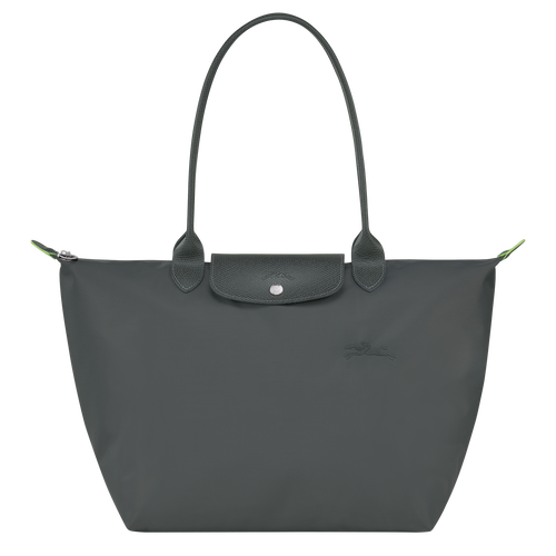 Longchamp Le Pliage Green L Canvas, Recycled canvas Women\'s Shoulder Bags Grey | 813-KXWCBL