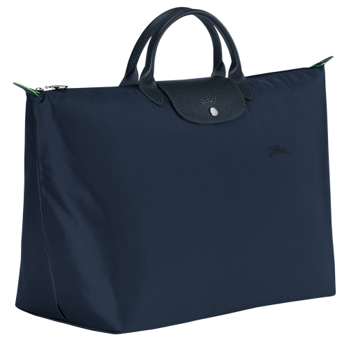 Longchamp Le Pliage Green L Canvas, Recycled canvas Men's Travel Bags Blue | 906-HLPXMQ