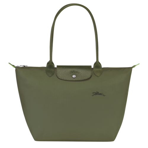 Longchamp Le Pliage Green L Canvas, Recycled canvas Women\'s Shoulder Bags Green | 976-JTOSWL