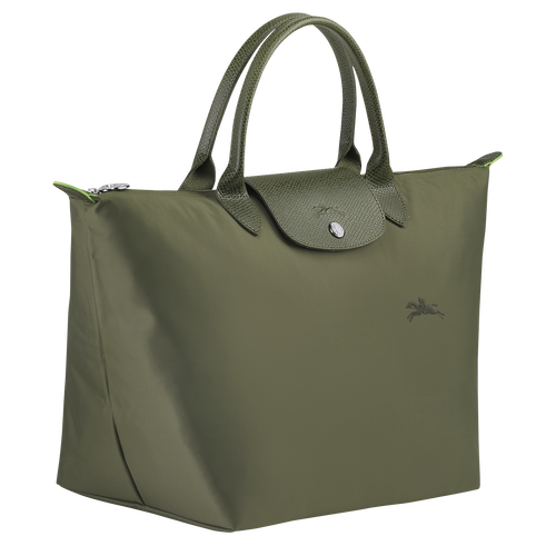 Longchamp Le Pliage Green M Canvas, Recycled canvas Women's Top-handle Bags Green | 702-MBNQZI