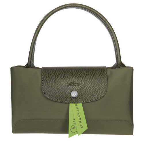 Longchamp Le Pliage Green M Canvas, Recycled canvas Women's Top-handle Bags Green | 702-MBNQZI