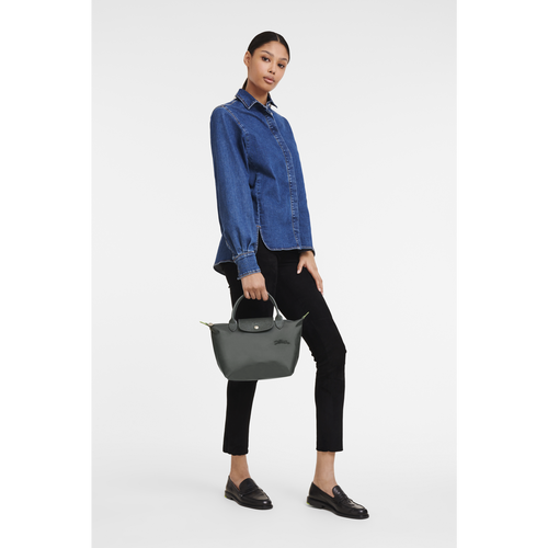 Longchamp Le Pliage Green S Canvas, Recycled canvas Women's Top-handle Bags Grey | 123-KNOZUC