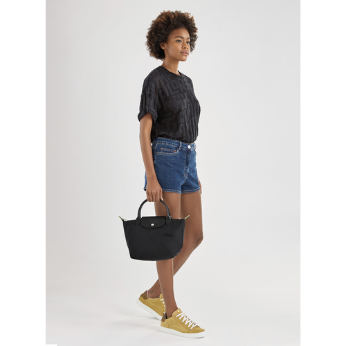 Longchamp Le Pliage Green S Canvas, Recycled canvas Women's Top-handle Bags Black | 215-FMOQZE