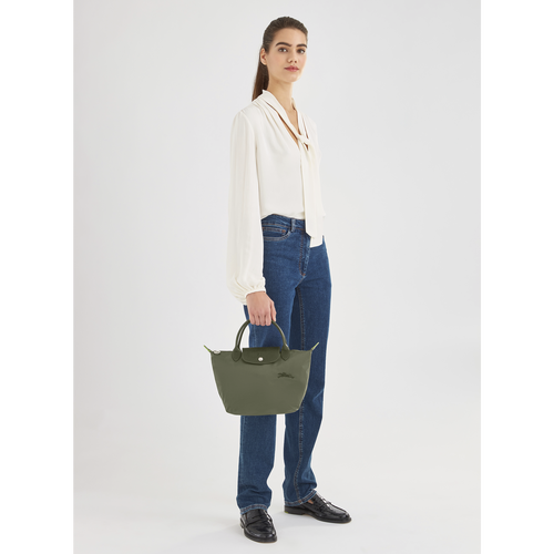 Longchamp Le Pliage Green S Canvas, Recycled canvas Women's Top-handle Bags Green | 501-HAMTDK