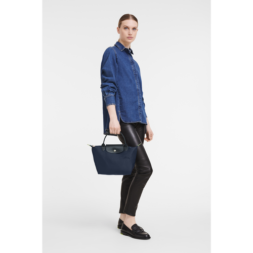 Longchamp Le Pliage Green S Canvas, Recycled canvas Women's Top-handle Bags Blue | 892-WUGDAO