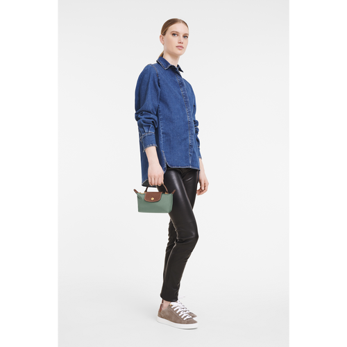 Longchamp Le Pliage Original Canvas, Recycled canvas Women's Pouches Green | 562-KULFSM