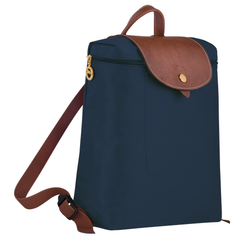 Longchamp Le Pliage Original Canvas, Recycled canvas Men's Backpacks Blue | 930-DZBMVF