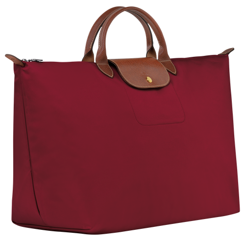 Longchamp Le Pliage Original L Canvas, Recycled canvas Men's Travel Bags Red | 104-TBIYRW