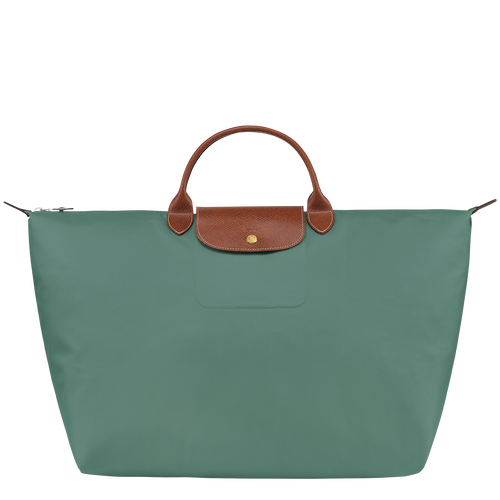 Longchamp Le Pliage Original L Canvas, Recycled canvas Women\'s Travel Bags Green | 176-ZCSNIY